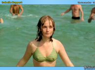 Erect Nipples In Wet Bikini Top On Isabelle Huppert - euro lady in swim wear