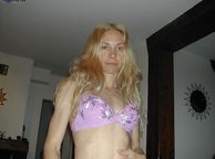 Blonde Wife Teasing In Her Bra - clothed blonde older woman