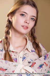 Pretty Braided Pigtails Girl Non Nude