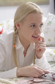 Cute Blonde Teen With Pigtails