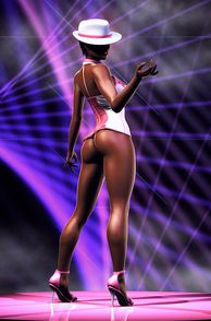 Hot Legs 3D Black Babe In Heels