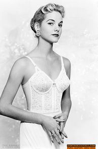 Lovely Vintage Woman Posing In Undergarments